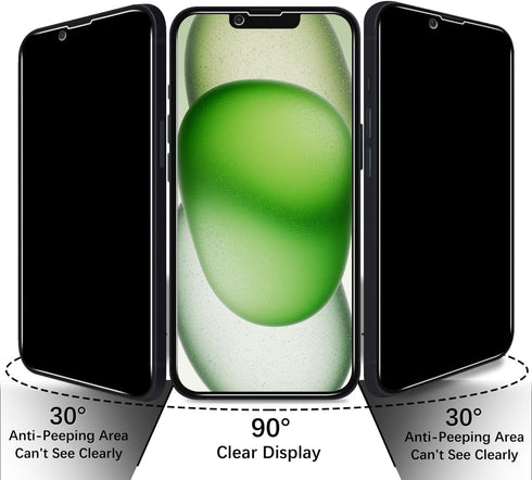 HPTech 2 Pack Privacy Screen Protector Designed for iPhone 14 Anti-Spy Tempered Glass 6.1-inch, Anti Scratch, Bubble Free...