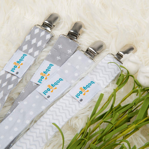 Babygoal Baby Pacifier Clips with Pacifier Case, 4 Pack Pacifer Holder for Girls and Boys Fits for All Pacifier Styles, Baby Toys and Baby Gift 4M...