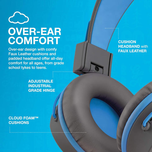 JLab JBuddies Studio On-Ear Kids Wired Headphones, Toddler Headphones, Kid Safe, Studio Volume Safe, Volume Limiter, Folding, Adjustable, Noise Is...