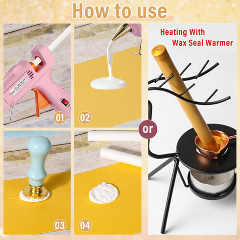 Paxcoo 20pcs Sealing Wax Sticks, Wax Seal Sticks, Glue Gun Sealing Wax Sticks for Wedding Invitations, Letter, Envelope, Cards and Crafts (White)...