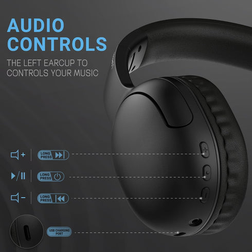 LORELEI B-E5 Kids Bluetooth Headphones, Wireless Headphones for Kids, Foldable 40H Playtime, Bluetooth Headphones with Built-in mic, On Ear Headse...