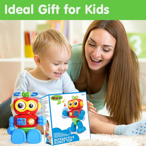 Robot Toys for 1 Year Old Boy 1st Birthday Gift One Year Old Musical Light Up Toys for Toddlers 1-3 Baby Boy Toys 12-18 Months Educational Learnin...