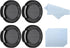PATIKIL 28mm Lens Cap, 4 Pack Sides Pinch Snap Camera Lens Cover for Front Lens with Cloth, Suitable for 28mm Thread Universal DSLR Lenses, Black ...