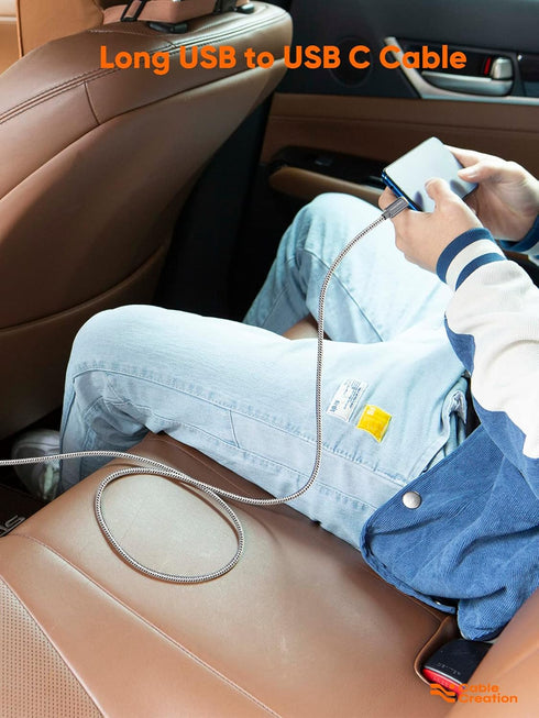 CableCreation USB C Cable 10FT USB A to USB C Cable Braided USB to C Cable Fast Charging Cable 3A 480Mbps Data Compatible with MacBook Air Chromeb...