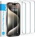 YMHML 3 Pack for iPhone 15 Pro Max/iPhone 15 Plus Screen Protector, Military Grade Tempered Glass HD Clear Film Case Friendly Screen Protector iPh...