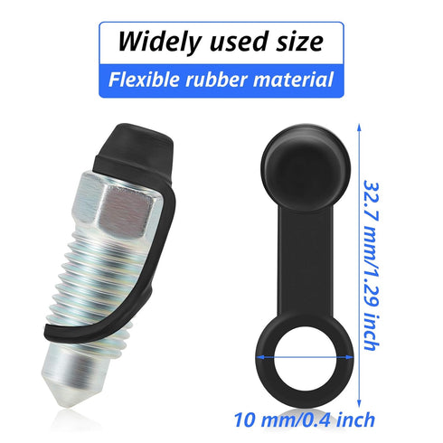 Frienda 50 Pieces Brake Bleeder Rubber Grease Fitting Caps Caps Brake Bleeder Screw Caps Zerk Dust Cover for Cars and Motorcycles...