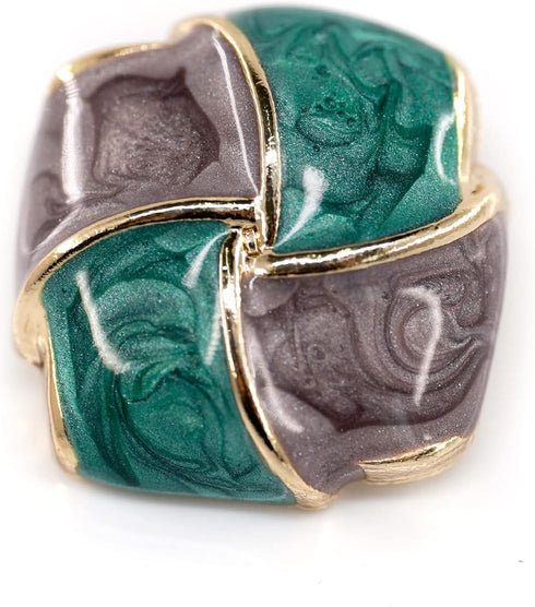 20 pcs Curved Square Enamel Grids Metal Shank Sewing Coat Buttons -20mm -13/16"...