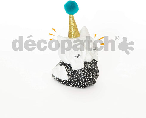 Décopatch - Ref AP148O - Small Owl - Papier Maché Object to Decorate - 8 x 8.5 x 10cm - Decorate Papers & PaperPatch Glue, Glitter, Paints...