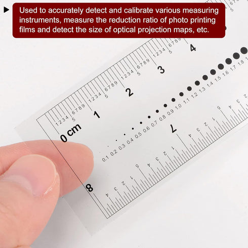 Film Flexible Ruler 8 Inch 1mm Scale PET Plastic Folding Straight Ruler Calibration Soft Ruler Measuring Tool for Factory, Transparent...