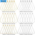 120Pcs Beading Hoop Earrings for Jewelry Making,Triangle Beading Earrings Hoop Bulk Jewelry Making Beadings Supplies Teardrop Rhombus Geometric Ea...
