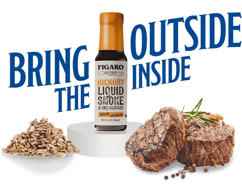 Figaro - Louisiana's Hickory Liquid Smoke & BBQ Marinade, 4 Ounce, Slow Roasted Hickory Flavor Indoors and Out...