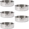Juvale 5 Pack Stainless Steel Ashtrays for Cigarettes, Outdoor, and Indoor - Round Patio Ashtray - 3 Slots Each (4 x 4 x 1.2 In Ash Trays)...