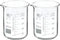 PATIKIL 200ml Low Form Glass Beaker, 2 Pack 3.3 Borosilicate Glass Graduated Printed Scale Measuring Cups with Spout for Kitchen Lab Liquids Trans...