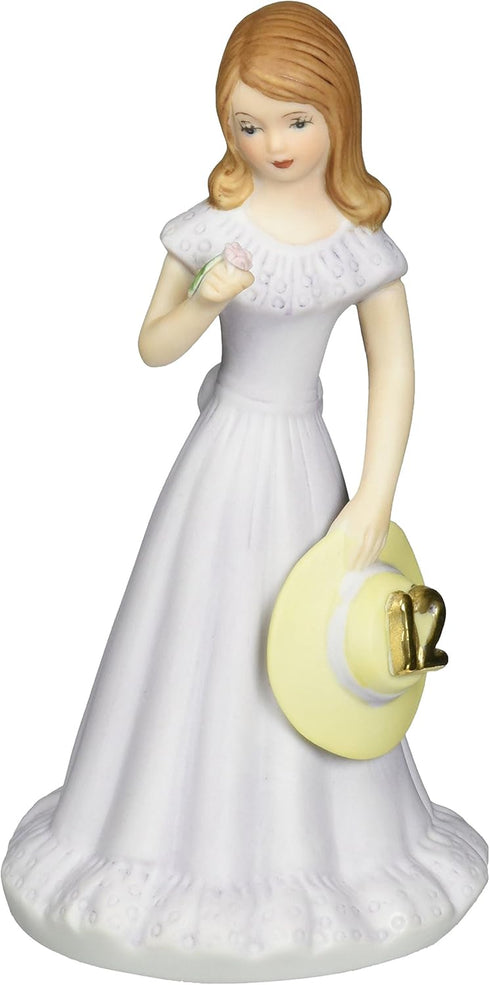 ENESCO Growing Up Girls “Brunette Age 12” Porcelain Figurine, 5.75”...