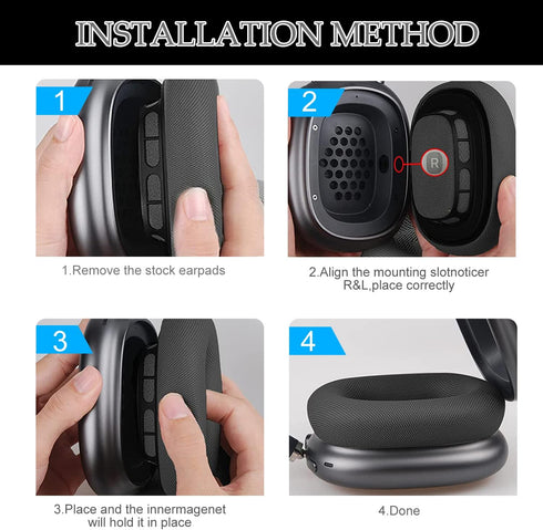 Ear Cushions for Airpods Max Headphones Replacement Ear Cushion Covers Made of Mesh Fabric and Memory Foam (Blue)......