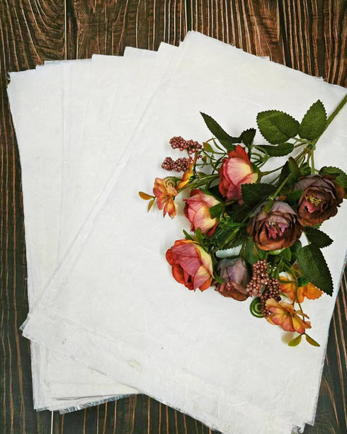 50 Sheets A4 Mulberry Paper Natural Fiber Rice Paper Art Decorative Paper Design Arts Origami Supplier Handmade Paper DIY Crafts....