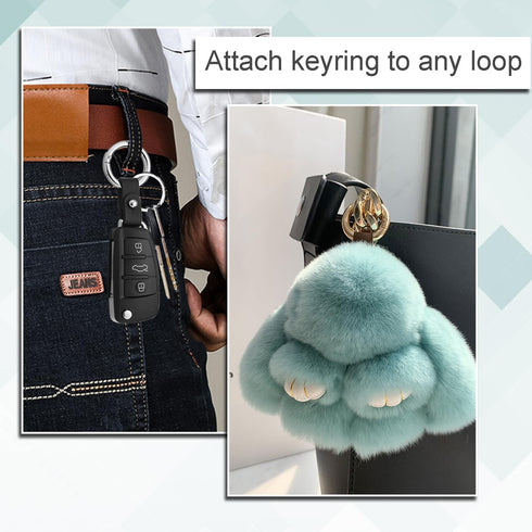 10 Pack 3/4 Inch Trigger Spring O Rings, Metal Round Carabiner Clip Snap Hook, Spring Keyring Buckles for Replacement Purse Strap, Paracord Lanyar...