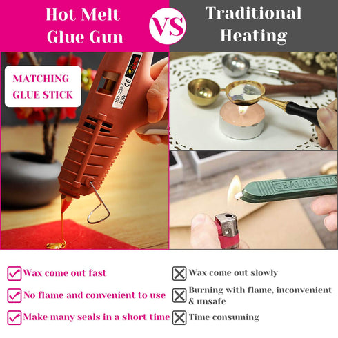 Sealing Wax, Paxcoo 20pcs Wax Seal Sticks, Glue Gun Sealing Wax for Wax Seal Stamp, Letter Wax Seal and Crafts (Gold)...