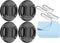 PATIKIL Camera Lens Cap, 4 Pack Center Pinch Front Lens Cover with Cap String/Microfiber Cleaning Cloth for 82mm Thread Universal DSLR Lenses for ...