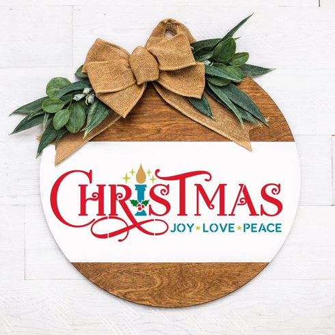 Christmas Stencils for Painting on Wood Holiday Christmas Stencil Large Believe Xmas Painting Stencils for Wall Porch Glass Wood Fabric...