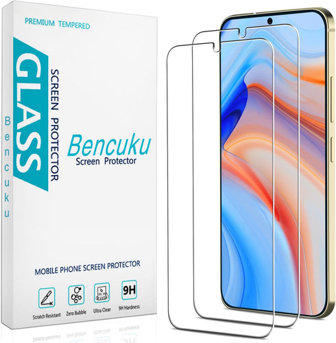 by HPTech (2 Pack) Designed for Samsung Galaxy S24 5G 6.2-inch Tempered Glass Screen Protector, Anti Scratch, Bubble Free...