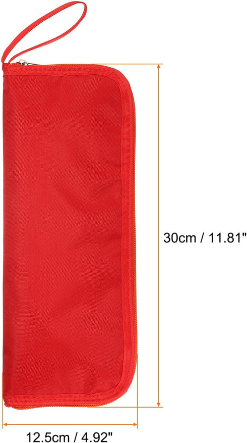 Wet Umbrellas Bag 59/5"x5" Thicker Chenille Folding Umbrellas Sleeve Cover Portable Waterproof Case for Storage Carry Travel Home Outdoor, Red......
