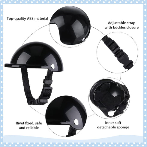 Small Dog Helmet Goggles Motorcycle Helmet UV Protection Doggy Sunglasses Pet Dog Glasses Safety Hat with Adjustable Belt Windproof Snowproof Eye ...