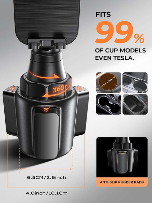 LISEN Cup Holder Phone Holder for Car Mount, 2024 New Car Cup Phone Holders for Your Car Adjustable Cell Phone Holder Car Accessories Trucks Golf ...