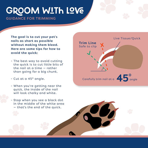 Small Pet Nail Clippers, Best Dog Nail Trimmers & Cat Nail Trimmers, Non-Slip Handle Canine Nail Clippers with Stainless Steel Strong Blades for Q...