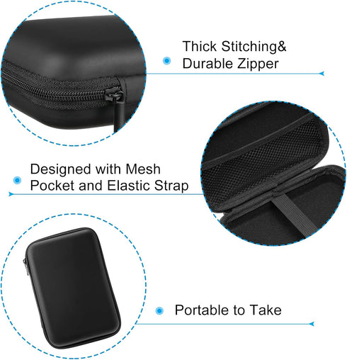 PATIKIL 7.48x5.12 Electronic Organizer Case, 1Pcs EVA Hard Waterproof Rectangle Travel Carrying Case with Zipper for Digital Multimeter, Camera, C...