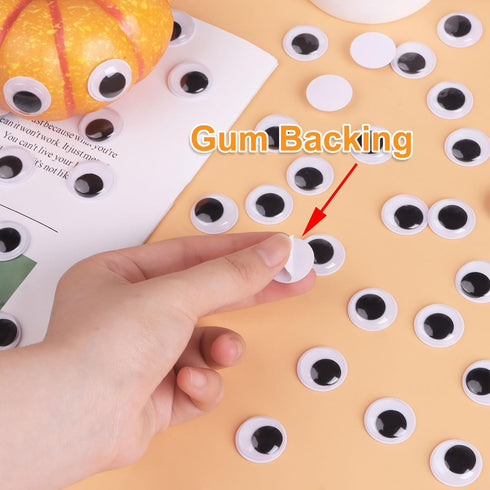 CCINEE 25mm Black Googly Wiggle Eyes 100PCS with Self-Adhesive for DIY Handmade Crafts Decorations...