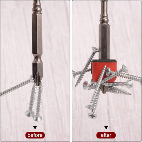 5pcs Bit Magnetizer Ring 1/4" Hex Hole Removable Magnetic Screw Holder for 4-6.35mm Power Screwdriver Bits and Hand Tools (Small)...