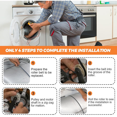 341241 Dryer Drum Drive Belt by Beaquicy - Replacement for Ken-More Whirlpool Dryer - Replaces 8066065 AP2946843 W10127457 PS346995