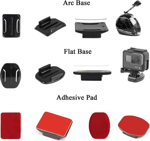 Universal Action Camera Accessory Kit for GoPro Hero 12 11 10 9 8 7 6 5 Blcak Go pro Max Insta360 X4/X3/One R DJI OSMO Action 2 3 4 AKASO APEMAN S...