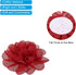 PATIKIL 3.9" Chiffon Flowers, 10 Pcs Mesh Fabric Flowers Sewing Fabric Appliques Headband Embellishments for DIY Craft Wedding Decor, Red...