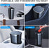 Mini Car Trash Can with Lid, Cup Holder Trash Can for Car with 3 Rolls Mini Trash Bags, Waterproof Small Car Garbage Can for Car Home Office Desk ...