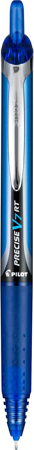 Pilot Precise V7 RT Refillable & Retractable Liquid Ink Rolling Ball Pens, Fine Point (0.7 mm) Blue, 8-Pack...