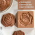 2 Pcs Wooden Cookie Cutter Embossing Mold - Rose Cookie Mold, Rose Cookie Stamp, 3D Carved Wooden Cookie Molds, Cookie Stamps for Baking Cookies D...