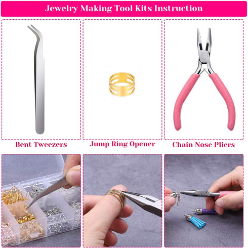 Earring Making Supplies, Paxcoo 1350pcs Earring Making Kit with Earring Hooks, Jump Rings, Pliers, Earring Backs, Earrings Holder Cards and Clear ...