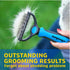 ANCHOR Pet Grooming Brush-Double Sided Shedding and Dematting Undercoat Rake Comb for Dogs and Cats, No More Nasty Shedding or Flying Hair (Blue),...