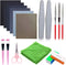 Woohome 17 PCS Resin Casting Tools Set, 3 Style File, Sand Papers, Polishing Blocks, Polishing Cloth, Scissors, Brushes for Jewelry Making Supplie...