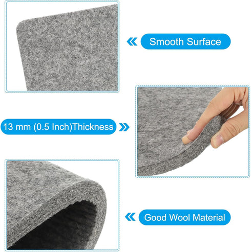 PATIKIL Wool Pressing Mat, 10" x 10" Wool Ironing Pad Blanket 0.5" Thickened Heat Resistant Quilting Ironing Pad for Quilters Sewing Craft, Grey...
