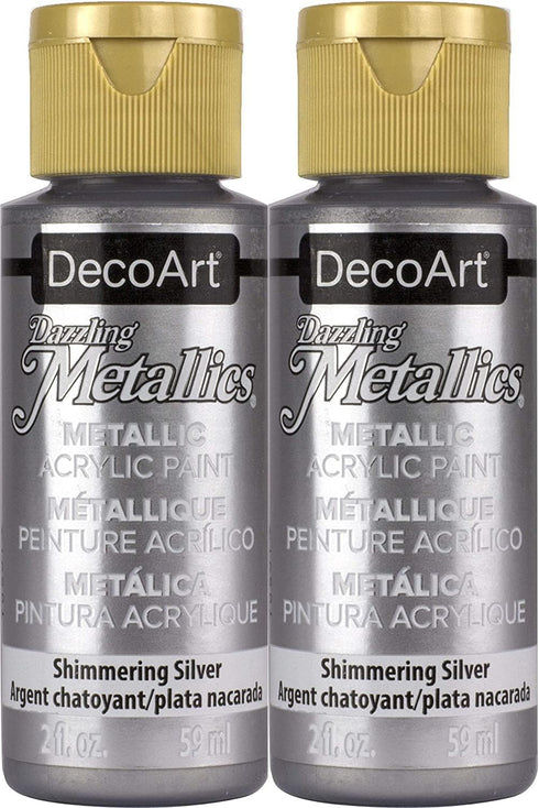 Dazzling Metallics Acrylic Paint 2oz-Shimmer Silver...