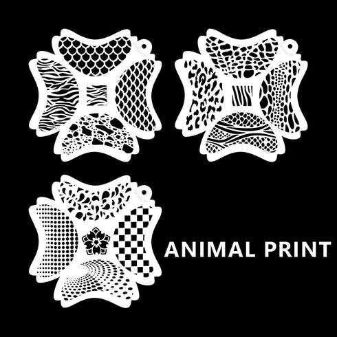 Depvision Reusable Face Paint Stencils for Body Art Painting Halloween Party Makeup Stencils (Animal Print)...