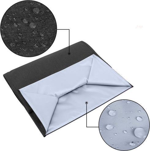 Luxja Dust Cover Compatible with 4.5-Quart and 5-Quart Stand Mixer, Cloth Cover with Pockets for Stand Mixer and Extra Accessories, Black...