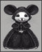 Posterizer 1 pcs- cute gothic mouse-black and white art-Gothic Art-Art for Animal Lovers- Living Room Bedroom Decor- unframed wall art...