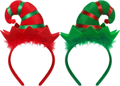 WILLBOND 2 Pieces Christmas Reindeer Antlers Headband Hat Deer Headband for Women Christmas Party Favors...