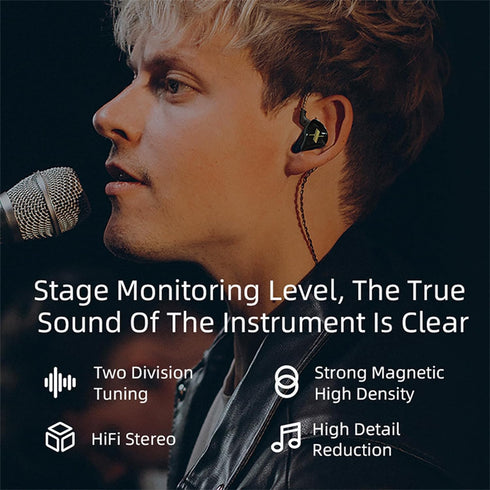 KZ EDX 1DD inears Earphone HiFi IEM Headphones, Wired in-Ear KZ Earbuds with New Upgraded 10mm Dynamic Driver, Removable Tangle-Free Cable for Gam...