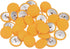 30pcs 32L Fabric Cloth Covered Button 20mm Round Metal Shank Sewing Buttons for Suits Dress Blouses, Yellow...