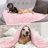 PetAmi Fluffy Waterproof Dog Blanket for Small Medium Dogs, Soft Warm Pet Sherpa Throw Pee Proof Couch Cover, Reversible Cat Puppy Bed Blanket Sof...